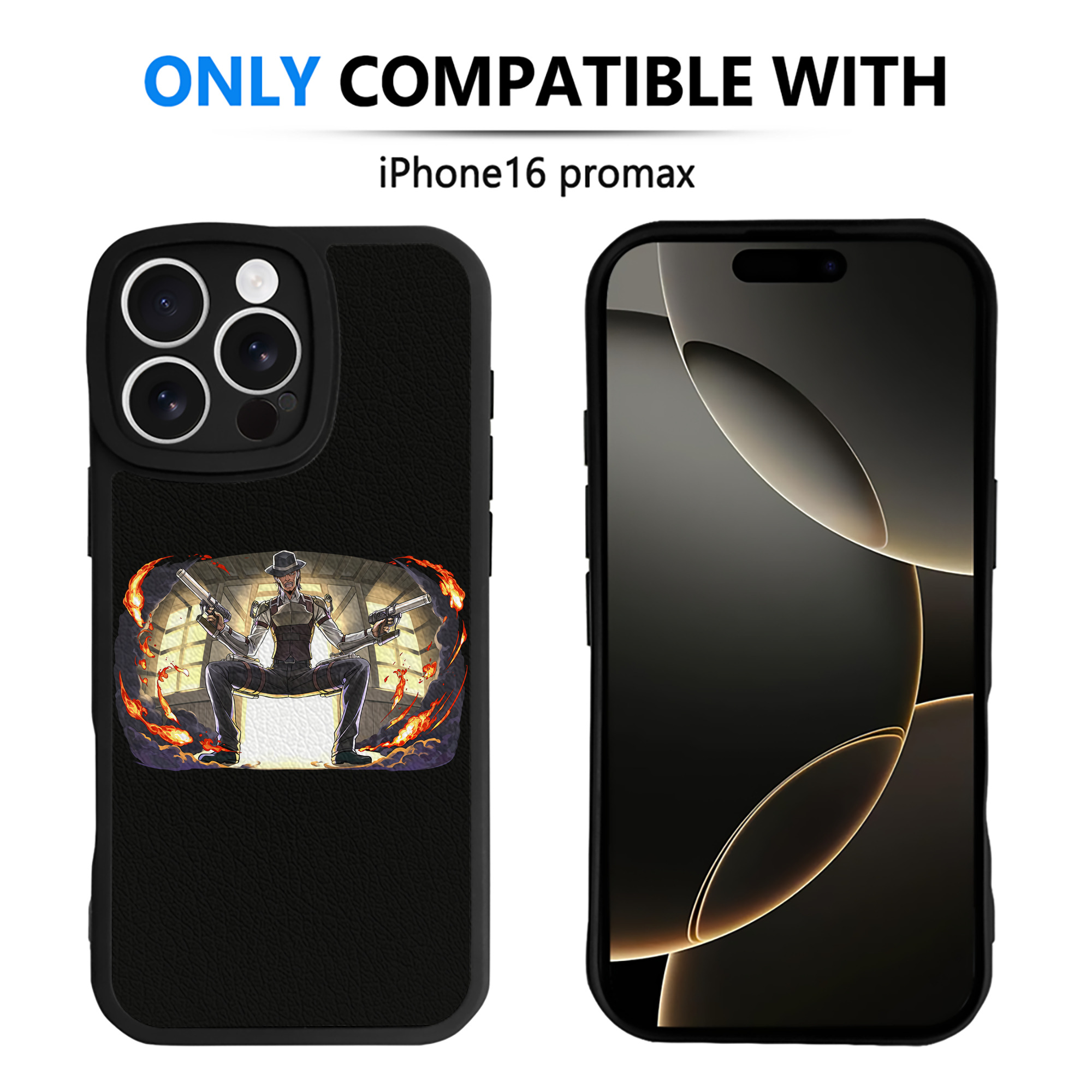 （画像用） 進撃の巨人 ケニー·アッカーマン Attack on Titan Kenny Ackerman 【iPhone 16シリーズ対応】シリコンスマホケース（レザー調） 材質：シリコン